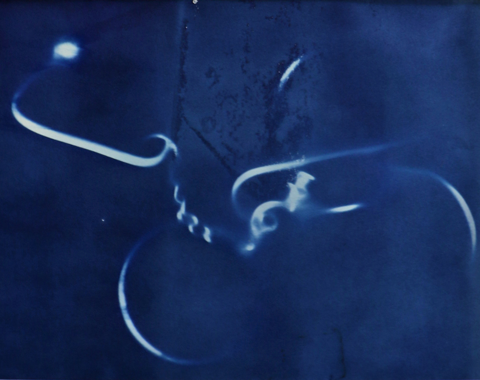 Tavern Puzzle Cyanotype by Lisa Shea